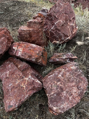 Ландшафтные глыбы красно-фиолетовые 200-1000 килограмм купить в Озёрах