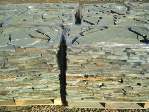 Плитняк златолит зелёный для цоколя, отмостки купить в Озёрах