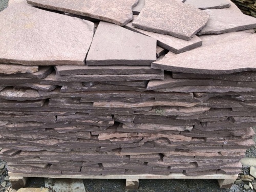 Плитняк лемезит бордовый для облицовки цоколя 20-25 мм  купить в Озёрах