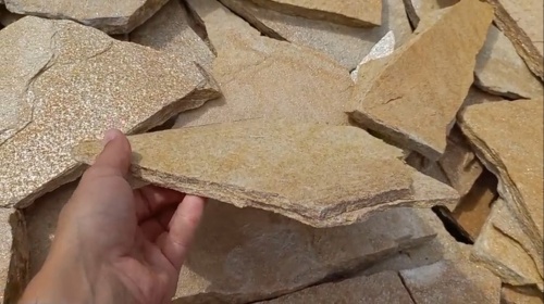 Плитняк златолит жёлтый для фасада 1,5-3 см купить в Озёрах